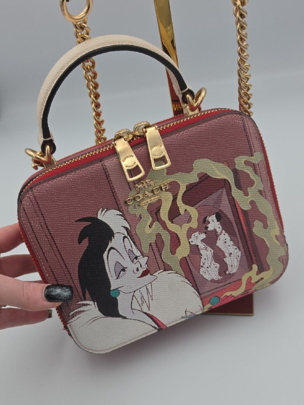 Coach X Disney Collab Cruela Limited Edition Lunch Box Small Crossbody (NWOT)❤️✨ - Picture 3 of 16